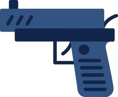 icona piatta della pistola vettore