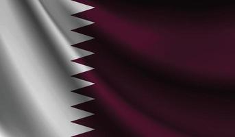 Qatar bandiera agitando sfondo per patriottico e nazionale design vettore