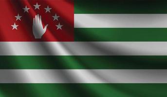 abkhazia bandiera agitando sfondo per patriottico e nazionale design vettore