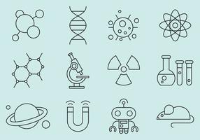 Icone della linea di scienza vettore