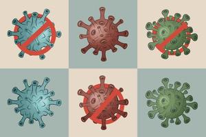 patogenicità virus, microrganismi, microbo. umano germi isolato. vettore illustrazione per Salute cura, medico