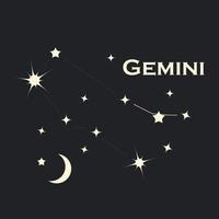 stella costellazione zodiaco Gemelli vettore. tutti elementi siamo isolato vettore