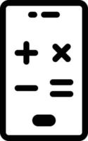 illustrazione vettoriale della calcolatrice su uno sfondo simboli di qualità premium. icone vettoriali per il concetto e la progettazione grafica.