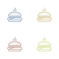 impostato di icone di hamburger isolato su il bianca sfondo. vettore illustrazione. veloce cibo logo