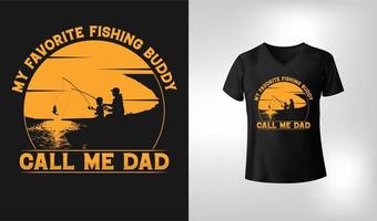 pescare papà t camicia vettore