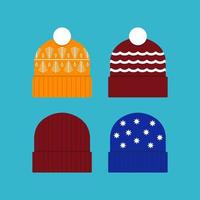 inverno sciare cappello o Beanie icona illustrazione impostato vettore