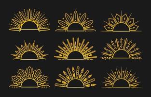 collezione di icone del sole vettore