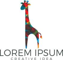 giraffa logo design. creativo animale logo. vettore