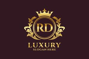 iniziale rd lettera reale lusso logo modello nel vettore arte per lussuoso il branding progetti e altro vettore illustrazione.