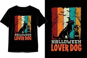 Halloween amante cane Halloween t camicia design vettore