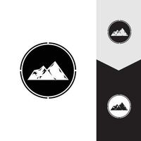 progettazione dell'illustrazione di vettore del modello di logo dell'icona della montagna