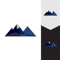 progettazione dell'illustrazione di vettore del modello di logo dell'icona della montagna