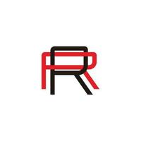 lettera rr semplice connesso geometrico colorato logo vettore