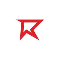 lettera r schema geometrico design logo vettore