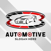 auto settore automobilistico logo design con creativo astratto stile e rpm elementi. veloce e velocità logo modello vettore. settore automobilistico logo premio illustrazione vettore