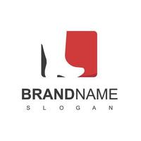 scarpe logo design ispirazione, uomo stivale simbolo vettore