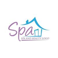 bellezza e terme vettore logo. cosmetici logo design concetto modello