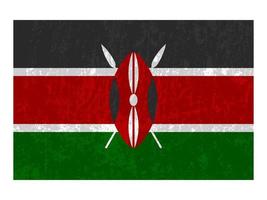 Kenia grunge bandiera, ufficiale colori e proporzione. vettore illustrazione.