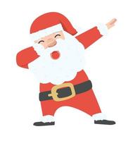 Santa Claus tamponando danza vettore cartone animato