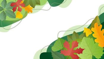 autunno le foglie carta design nel realistico stile. colorato sfondo. vettore illustrazione isolato su bianca sfondo.