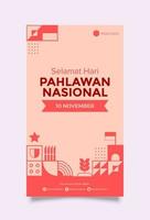 giornata degli eroi nazionali indonesiani vettore