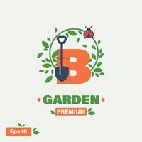 giardino alfabeto B logo vettore