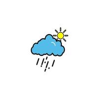 pioggia icona vettore illustrazione