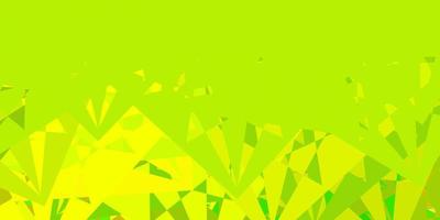 layout vettoriale verde chiaro, giallo con forme triangolari.