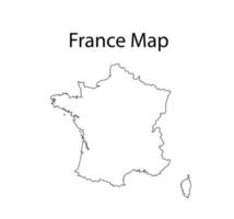 Francia carta geografica schema vettore illustrazione nel bianca sfondo