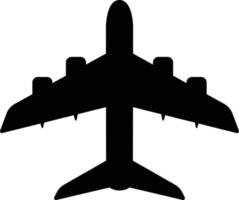 aereo aereo silhouette icona vettore illustrazione