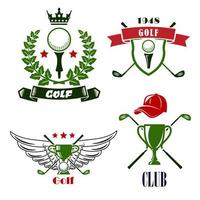 golf club o torneo araldico emblemi vettore