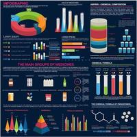 farmaceutico Infografica per presentazione design vettore