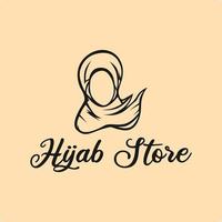 muslimah hijab logo simbolo modello vettore