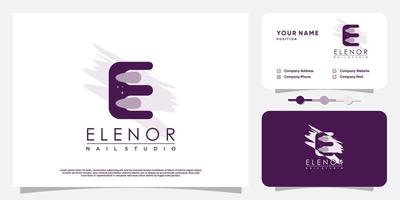 chiodo polacco logo design vettore con creativo unico stile