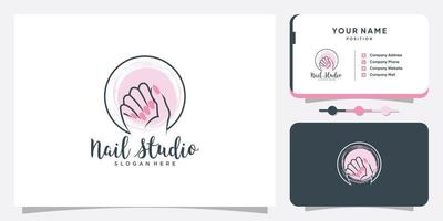 chiodo polacco logo design vettore con creativo unico stile