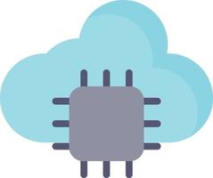 icona piana di cloud computing vettore