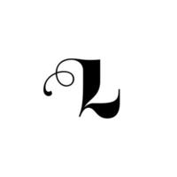 l lettera logo design per moda e bellezza e terme azienda. l lettera vettore icona. l logo