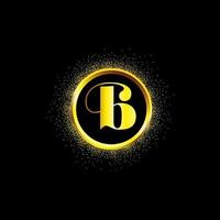 B lettera logo design per moda e bellezza e terme azienda. B lettera vettore icona. B d'oro logo