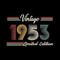 1953 Vintage ▾ retrò limitato edizione t camicia design vettore