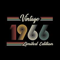 1966 Vintage ▾ retrò limitato edizione t camicia design vettore