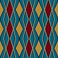 colorato senza soluzione di continuità modello con tribale forma. progettato nel ikat, boho, azteco, gente, motivo, lusso Arabo stile. ideale per tessuto indumento, ceramica, sfondo. vettore illustrazione