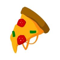 illustrazione di fuso formaggio Pizza. Pizza vettore illustrazione.