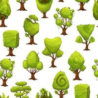 cartone animato foresta giungla alberi senza soluzione di continuità modello vettore