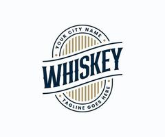 whisky logo design modello. vino logo. bar logo design modello vettore