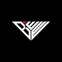bww lettera logo creativo design con vettore grafico, bww semplice e moderno logo nel triangolo forma.