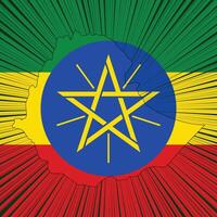 Etiopia nazionale giorno carta geografica design vettore