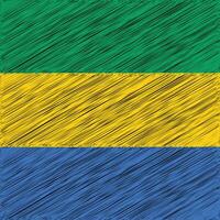 Gabon indipendenza giorno 17 agosto, piazza bandiera design vettore