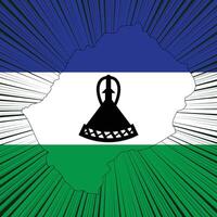 Lesoto indipendenza giorno carta geografica design vettore