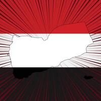 yemen nazionale giorno carta geografica design vettore
