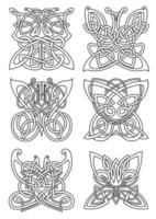 farfalla insetto tribale celtico ornamenti vettore